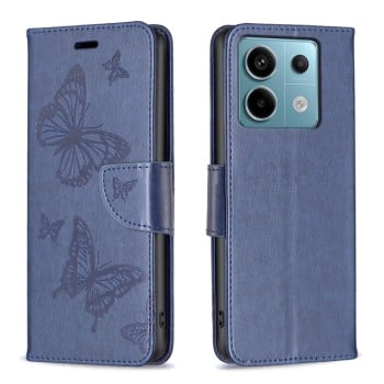Чохол-книжка Butterflies Pattern на Xiaomi Redmi Note 14S/ 13 Pro 4G / POCO M6 Pro 4G   - синій