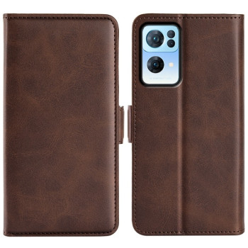 Чохол-книжка Dual-side Magnetic Buckle для Reno7 Pro 5G - коричневий