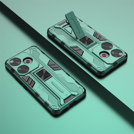 Противоударный чехол Supersonic для Xiaomi Poco F6 - зеленый