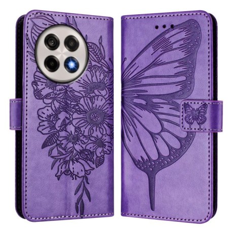Чохол-книжка Embossed Butterfly для OnePlus 13R/Ace 5/Ace 5 Pro - фіолетовий