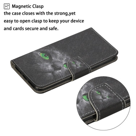 Чехол-книжка Colored Drawing Pattern для Samsung Galaxy S24 FE 5G - Cat