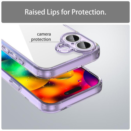 Чехол PC Hybrid TPU Airbag Shockproof для iPhone 17 - фиолетовый