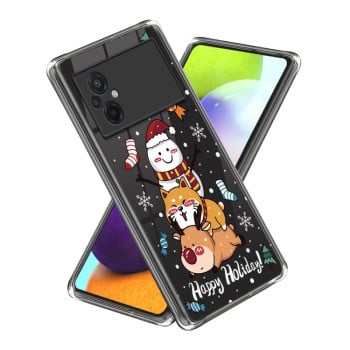 Противоударный чехол Christmas Patterned для Xiaomi Poco M5 - Elk Puppy