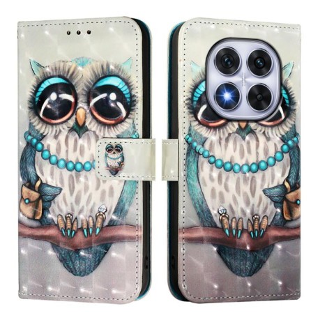 Чохол-книжка 3D Painting для Xiaomi Redmi Note 14 Pro 5G/Poco X7 - Owl
