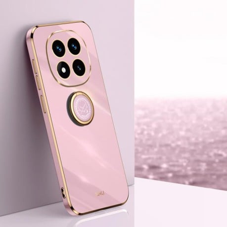 Чехол XINLI Straight Edge с держаталем-подставкой на Redmi Note 14 Pro 4G Global - фиолетовый