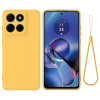 Силіконовий чохол Solid Color Liquid Silicone на Motorola Edge 60 - жовтий