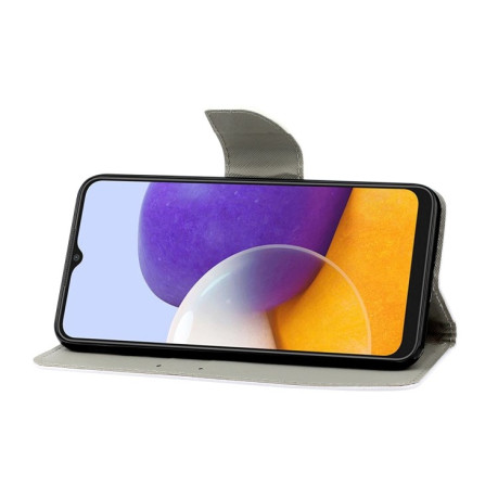 Чехол-книжка Coloured Drawing Pattern для Samsung Galaxy M32/A22 4G - Black Marble