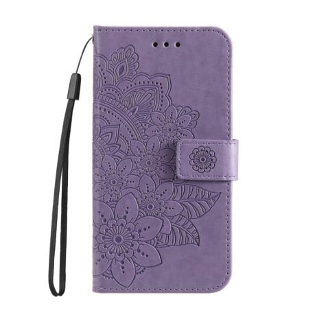 Чохол-книжка 7-petal Flowers Embossing Samsung Galaxy S25 Ultra 5G - фіолетовий