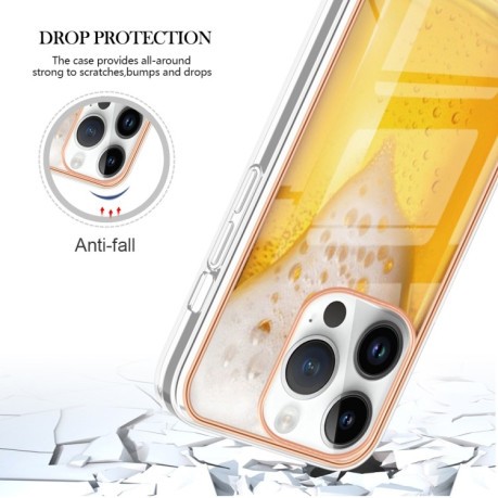 Протиударний чохол Electroplating IMD для iPhone 15 Pro Max 5G - Draft Beer