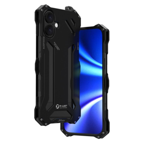 Чохол протиударний R-JUST RJ-17 Shockproof Armor Hollow Metal для iPhone 16 Plus - чорний