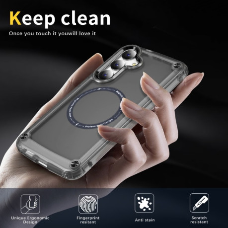 Протиударний чохол Skin Feel TPU + PC MagSafe Magnetic для Samsung Galaxy S25+ 5G - чорний