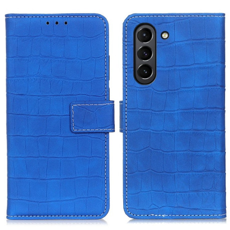 Чохол-книжка Magnetic Crocodile Texture на Samsung Galaxy S21 FE - синій