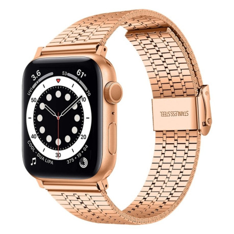 Ремешок Steel series для Apple Watch Ultra 49mm /45mm / 44mm /42mm - розовое золото