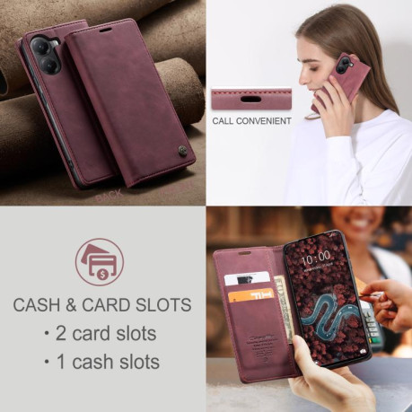 Чохол-книжка CaseMe-013 Multifunctional на Xiaomi Poco X7 Pro - червоний
