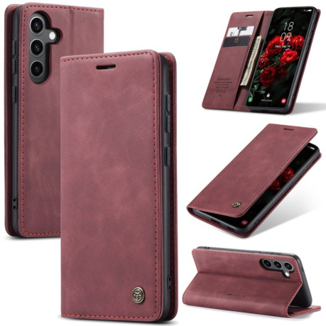 Чехол-книжка CaseMe-013 Multifunctional на Samsung Galaxy S24 FE 5G - красный