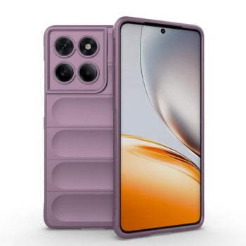 Силиконовый чехол Magic Flannel для Motorola Edge 60 Fusion 5G - фиолетовый