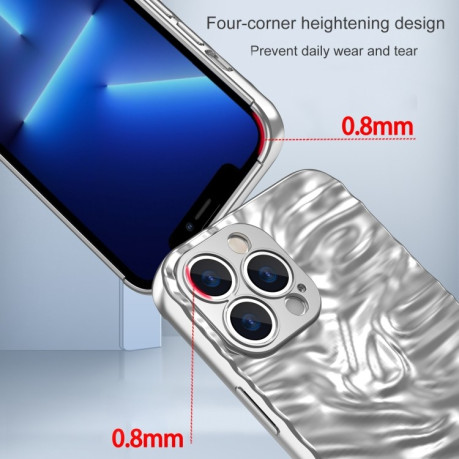 Противоударный чехол Wave Electroplating для  iPhone 14 Pro - белый