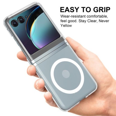 Протиударний чохол Scratchproof PC Transparent MagSafe на Motorola Razr 70 / 60 / 50 — прозорий