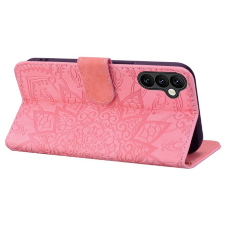 Чохол-книжка Mandala Embossing Pattern для Samsung Galaxy A16 5G - рожевий