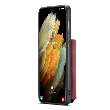 Противоударный чехол JEEHOOD Magnetic Zipper для Samsung Galaxy S22 Plus 5G - красный