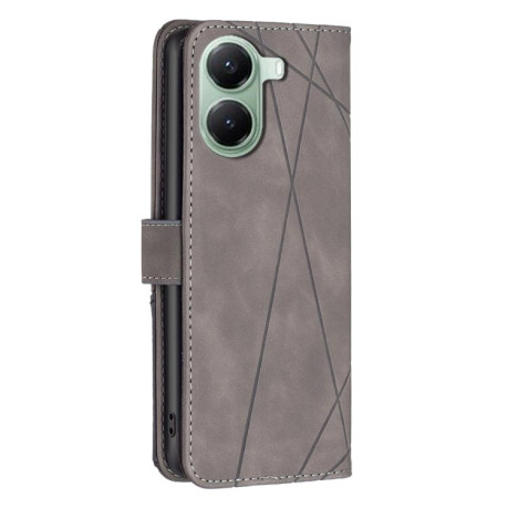 Чохол-книжка Rhombus Texture для Xiaomi Poco X7 Pro - сірий