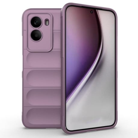 Силиконовый чехол Magic Flannel на Xiaomi Poco M7 4G 169mm - фиолетовый