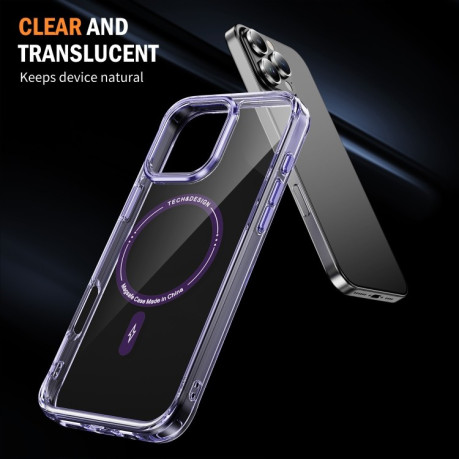 Чохол Airbag Magsafe PC Hybrid TPU для iPhone 16 Pro - Clear Purple