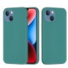 Силиконовый чехол Solid Color Liquid на iPhone 15 - зеленый