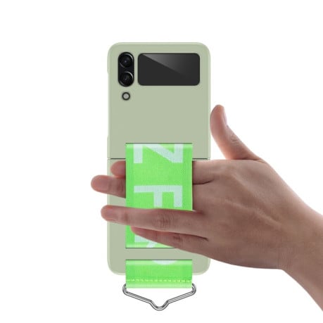 Противоударный чехол Folding Protective для Samsung Galaxy Flip4 - светло-зеленый