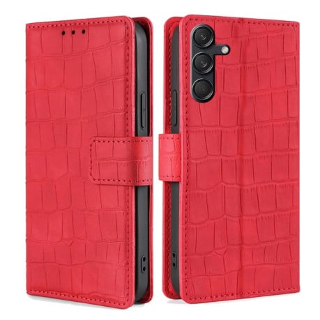 Чехол-книжка Skin Feel Crocodile Texture для Samsung Galaxy M55 5G - красный