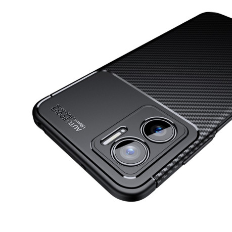 Ударозащитный чехол HMC Carbon Fiber Texture на Xiaomi Redmi Note 11E/Redme 10 5G - черный