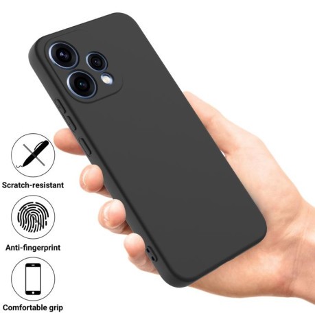 Силиконовый чехол Solid Color Liquid Silicone для OPPO Reno15 5G Global — чёрный