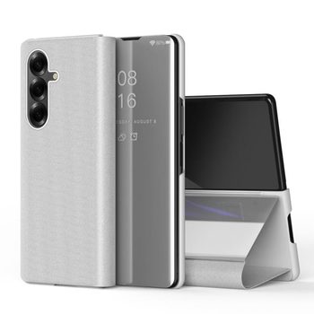 Чохол-книжка Clear View на Galaxy Fold8 Ultra 5G — сріблястий