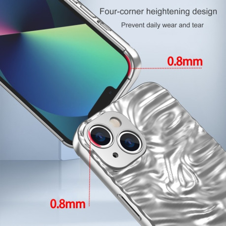 Противоударный чехол Wave Electroplating для  iPhone 14 Plus - белый