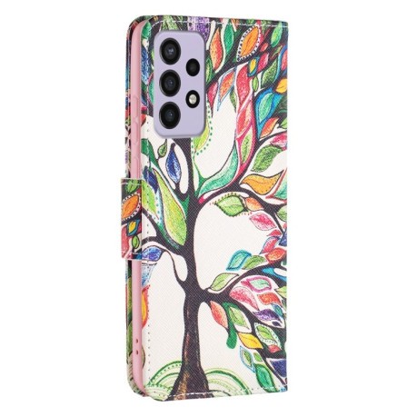 Чохол-гаманець Colored Drawing Pattern для Samsung Galaxy A73 5G - Life Tree
