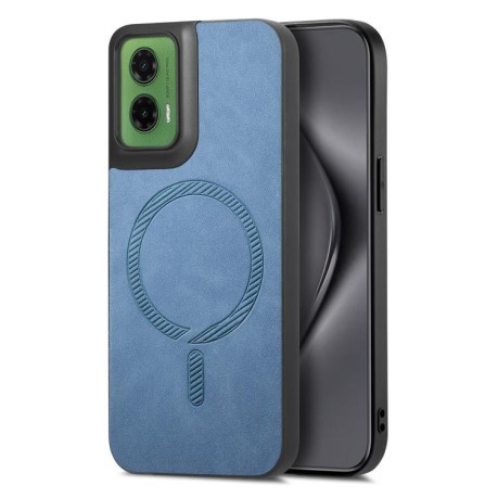 Чехол Retro MagSafe Magnetic PU на Motorola Moto G35 - синий