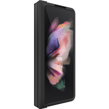Противоударный чехол IMAK Ruiyi Series Carbon Brazing для Samsung Galaxy Fold4 5G - черный