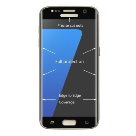 Защитное 3D Стекло на весь экран ENKAY 0.26mm 9H 3D Curved Black для Samsung Galaxy S7 / G930