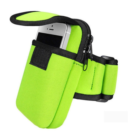 Универсальный спортивный чехол с креплением на руку для S210 Neoprene Arm Bag Outdoor Sports - зеленый