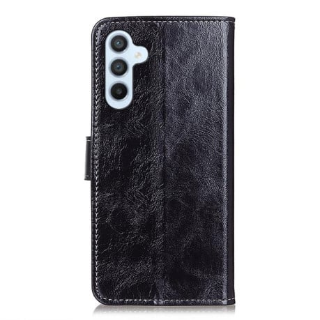 Чехол-книжка Magnetic Retro Crazy Horse Texture на Samsung Galaxy S25 FE 5G - черный