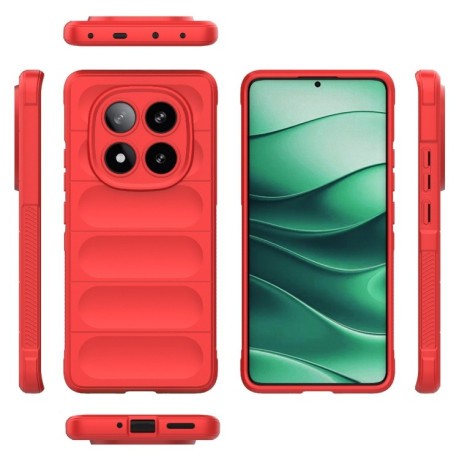 Силіконовий чохол Magic Flannel для Xiaomi Redmi Note 14 Pro 5G/Poco X7 - червоний