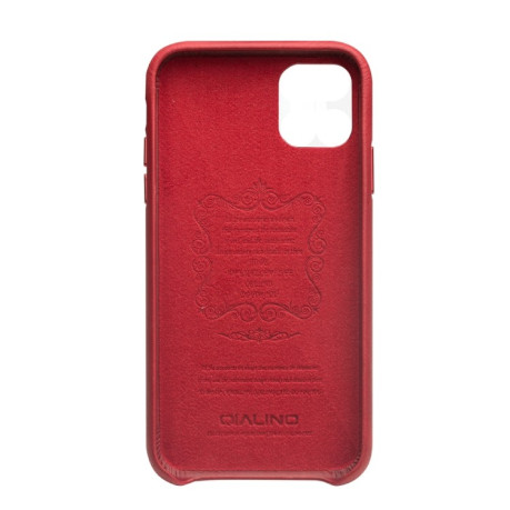 Кожаный чехол QIALINO Cowhide Leather Protective Case для iPhone 11 - красный