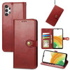 Чехол-книжка Retro Solid Color на Samsung Galaxy A13 4G - красный