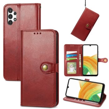 Чохол-книжка Retro Solid Color на Samsung Galaxy A13 4G - червоний