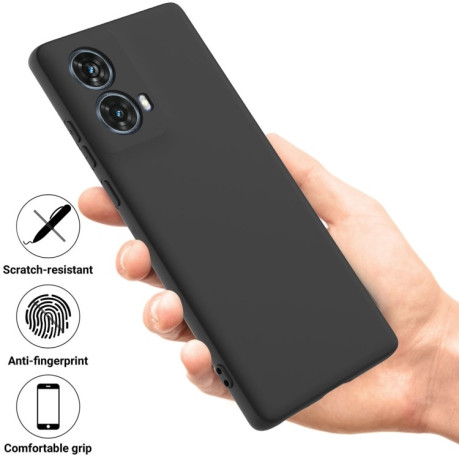 Силіконовий чохол Solid Color Liquid Silicone Motorola Moto G85 - чорний