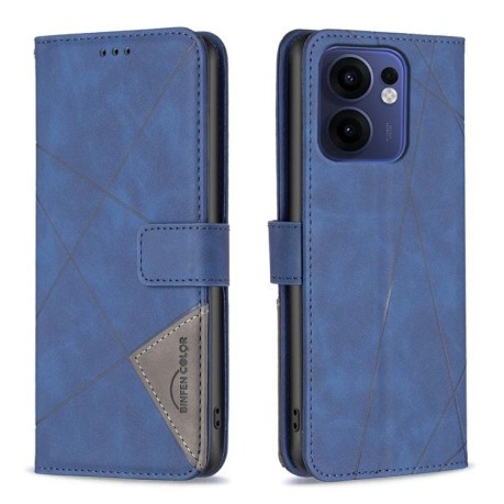 Чехол-книжка Rhombus Texture для OPPO Reno13 F/Reno13 FS - синий