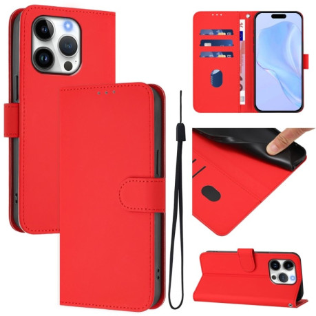 Чохол-книжка Skin Feel S-type для iPhone 16 Pro - червоний