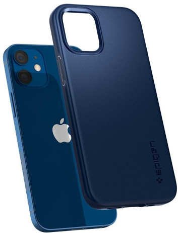 Оригинальный чехол Spigen Thin Fit для iPhone 12 Mini Navy Blue