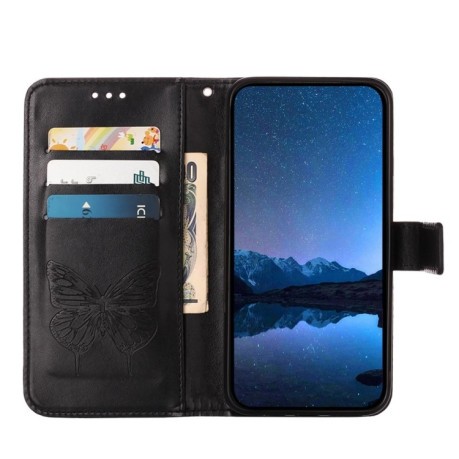 Чехол-книжка Embossed Butterfly для Infinix Smart 8 Plus / Smart 8 Pro - черный