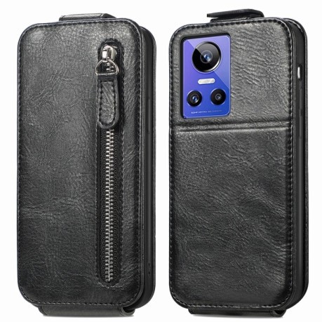 Флип-чехол Zipper Wallet Vertical для Realme GT Neo 3 - черный